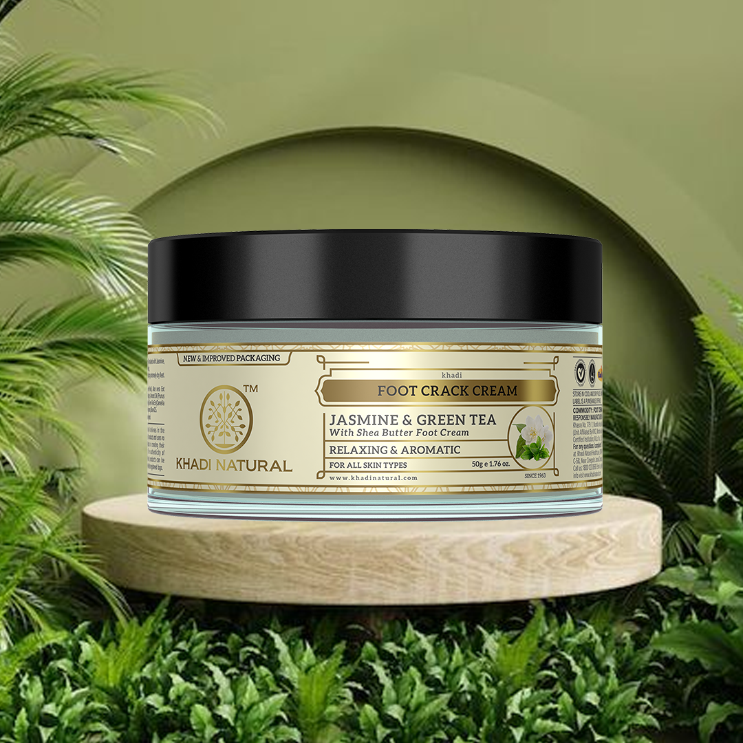 Khadi Natural Jasmine & Green Tea Foot Crack Cream - With Sheabutter 50 g