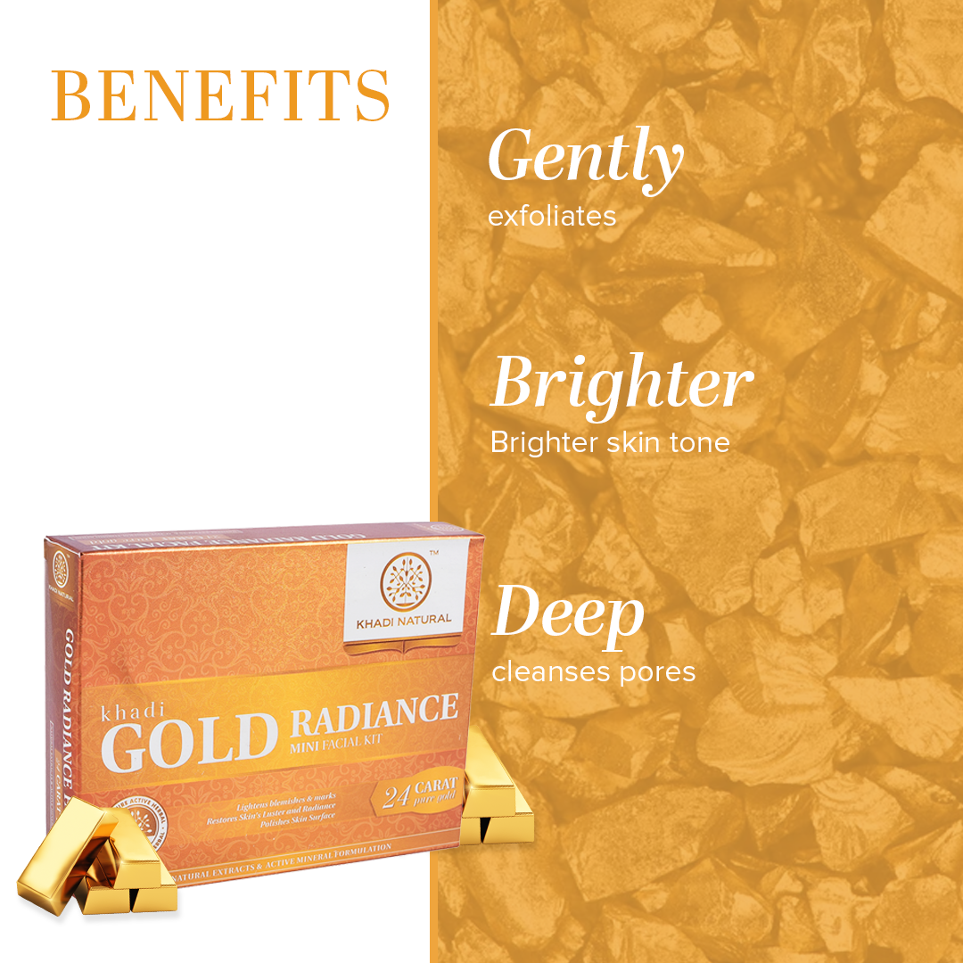 Khadi Natural Gold Radiance Mini Facial Kit