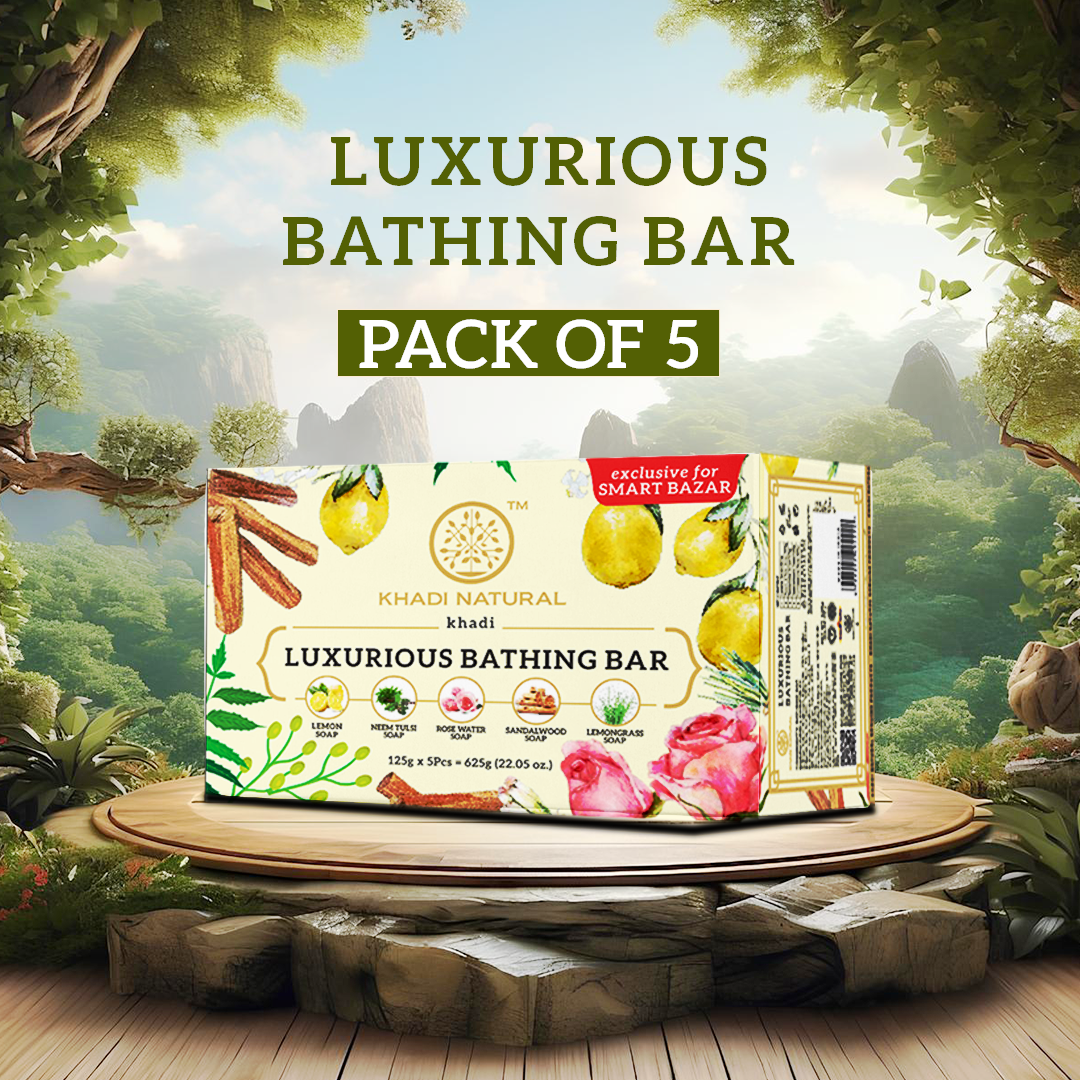 Khadi Natural Luxurious Bathing Bar (Pack of 5)