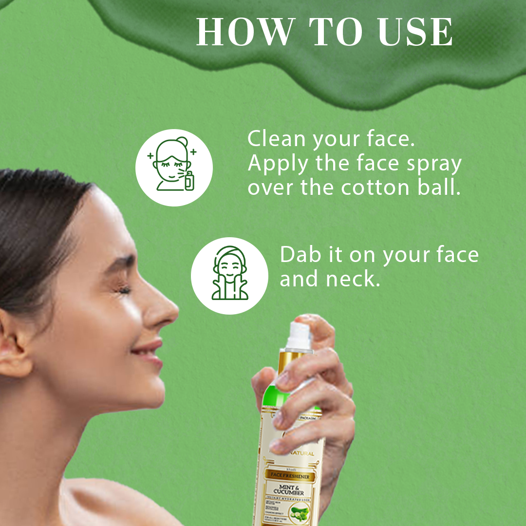 Khadi Natural Mint & Cucumber Face Spray 100ml