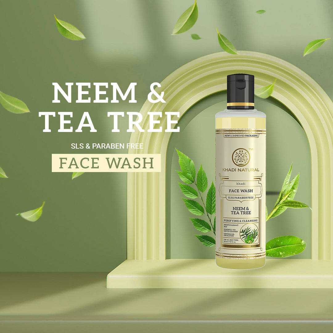 Khadi Natural Neem & Teatree Face Wash- Sls & Paraben Free-210 ml