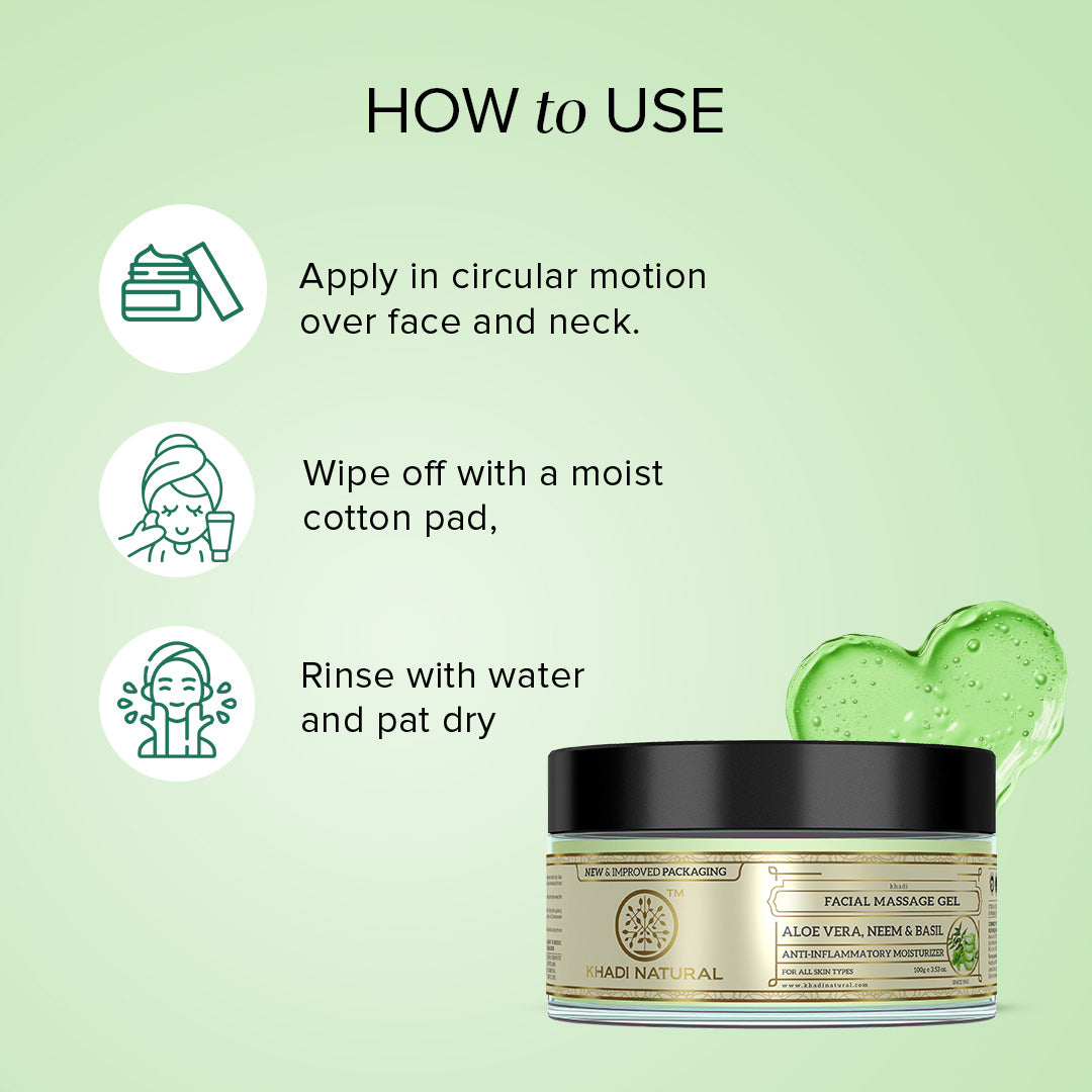 Khadi Natural Alovera Neem & Basil Face Massage Gel-100 G