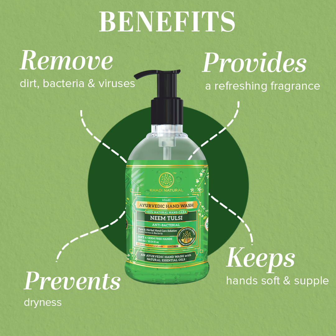 Khadi Natural Anti-Bacterial Neem Tulsi Handwash-300 ml