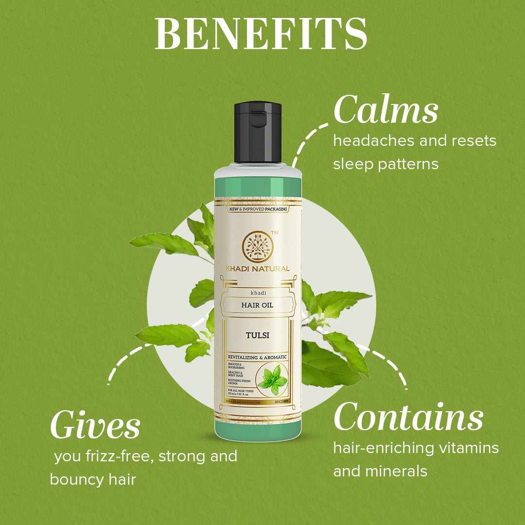 Khadi Natural Tulsi Hair Oil 210 ml
