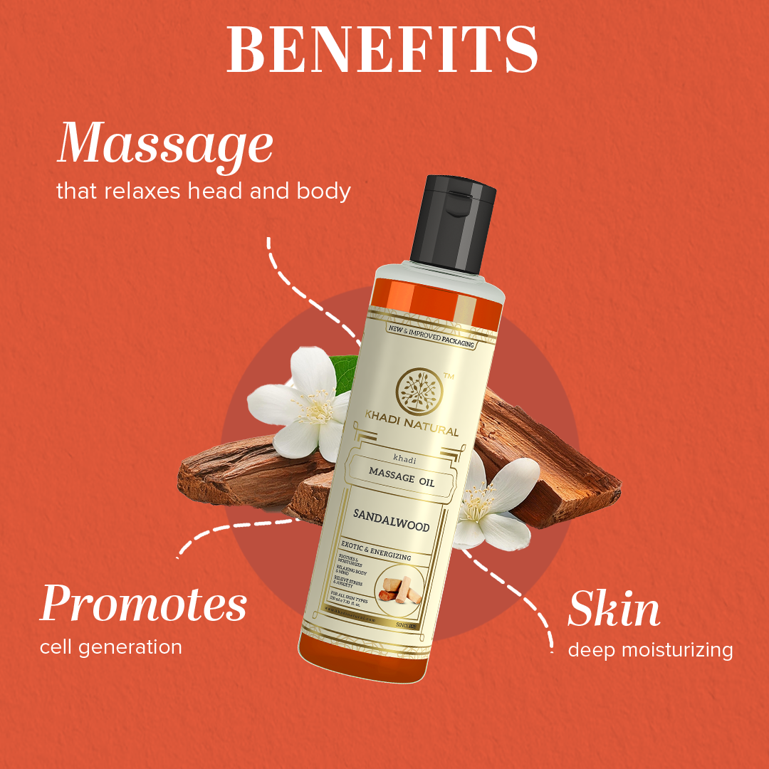 Khadi Natural Sandalwood Massage Oil