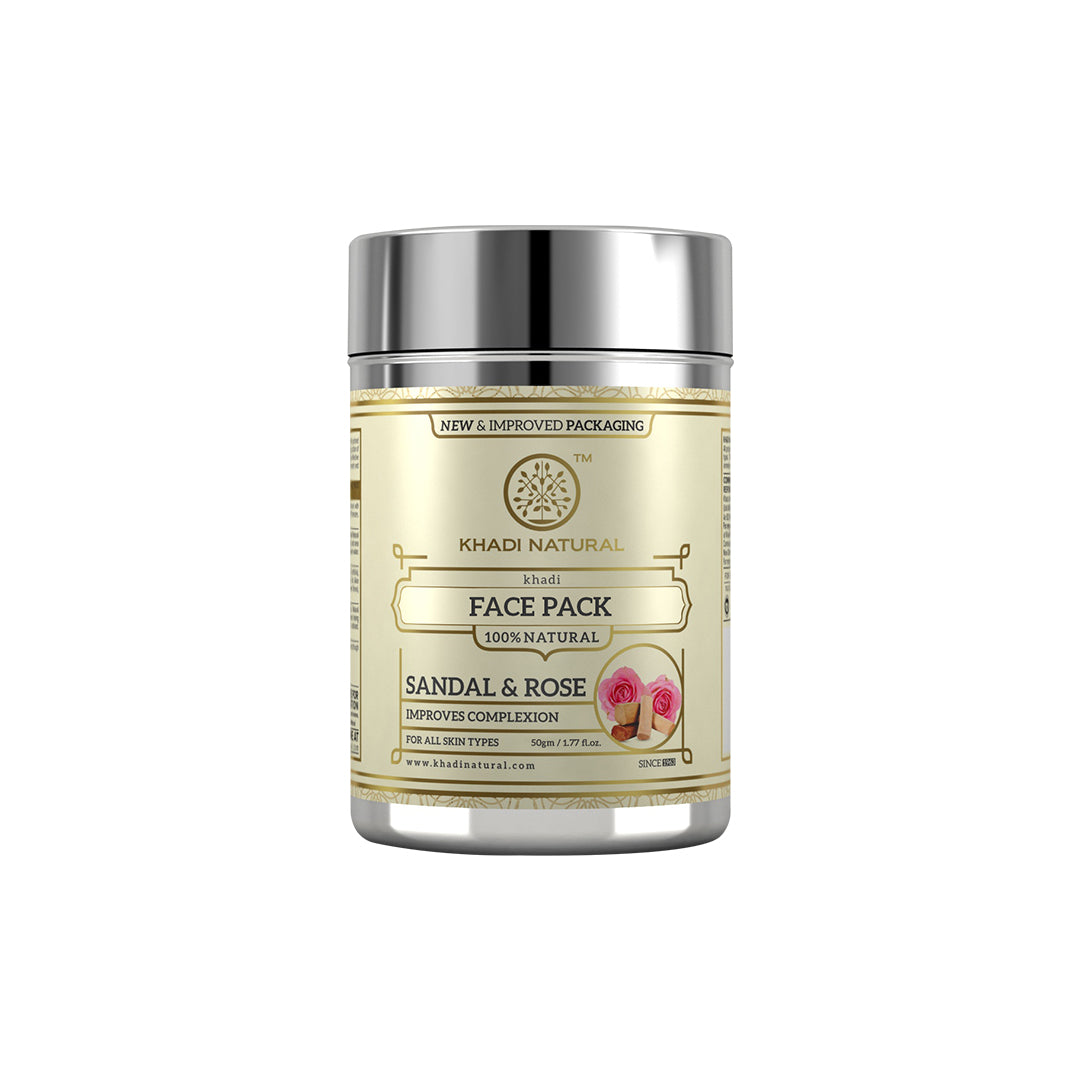 Khadi Natural Sandal & Rose Face Pack - 50 g