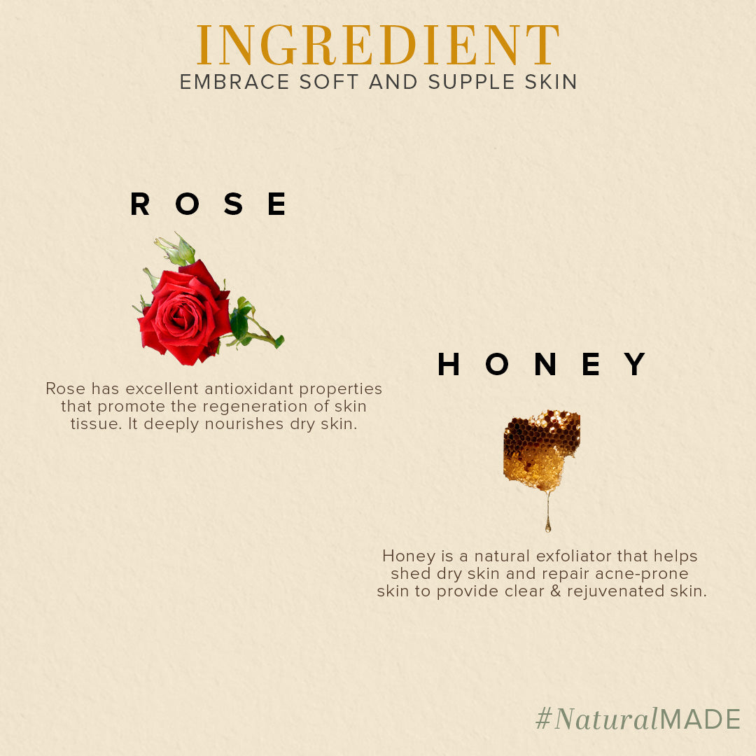 Khadi Natural Rose & Honey With Rose Petals Soap 100 g
