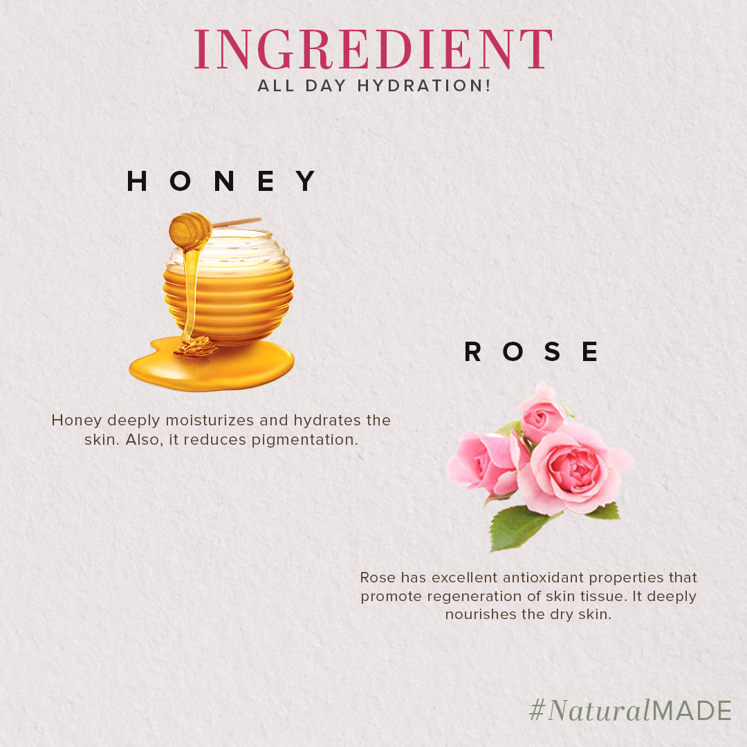 Khadi Natural Rose & Honey Moisturiser Sls & Paraben Free 210 ml