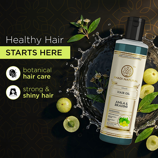 Khadi Natural Traditional Herbal Hair Care Cleanser & Oil Kit - 3 Step Set