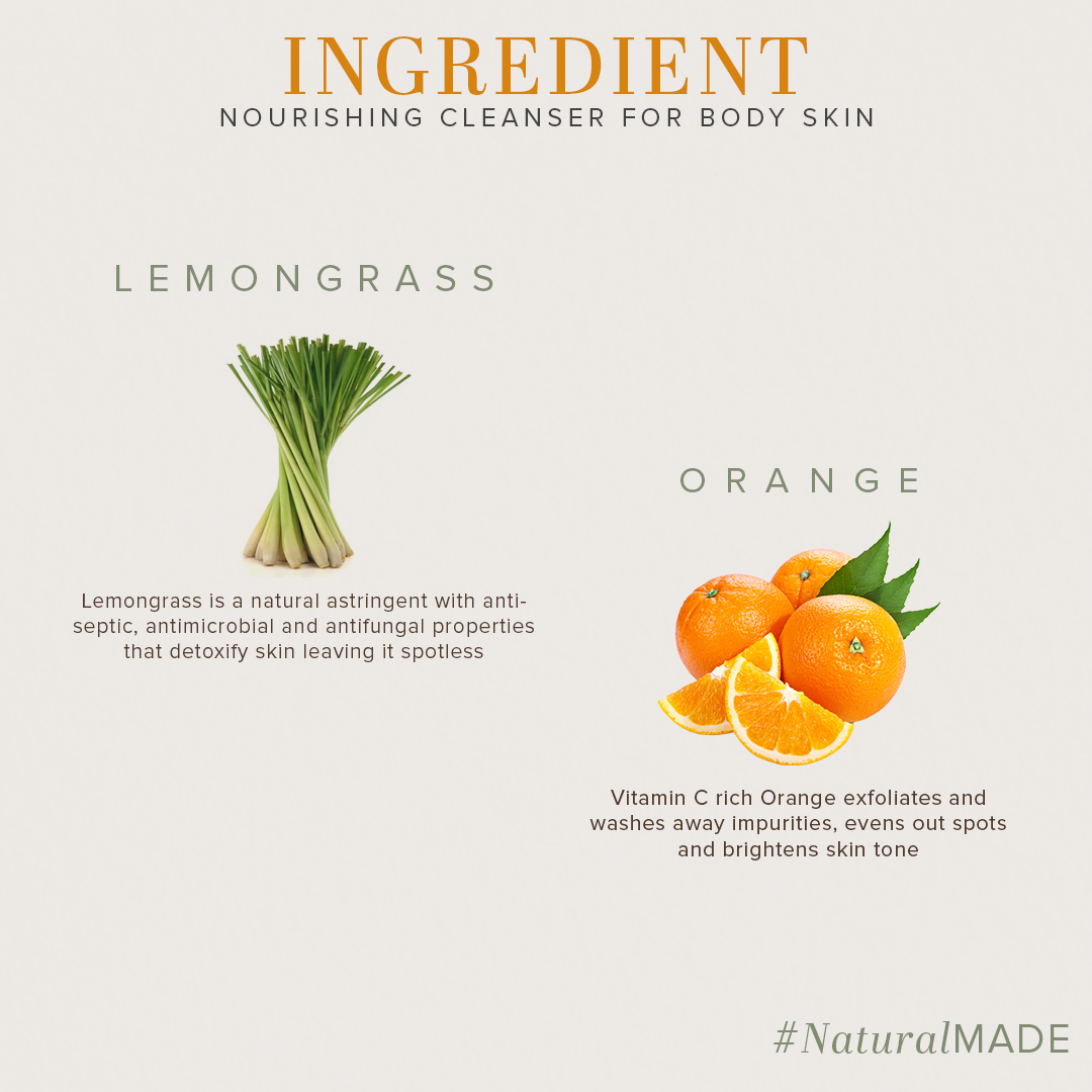 Khadi Natural Orange and Lemongrass Body Wash 210 ml