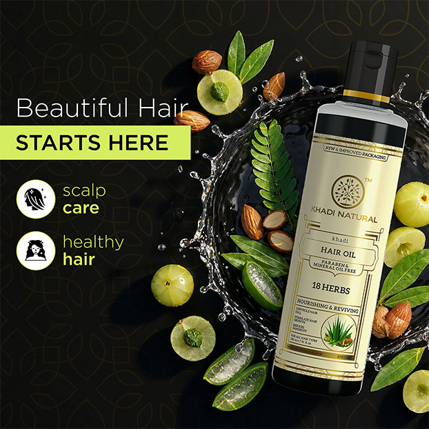 Khadi Natural Dandruff Care Hair Cleanser, Oil & Body Wash Kit - 3 Step Set