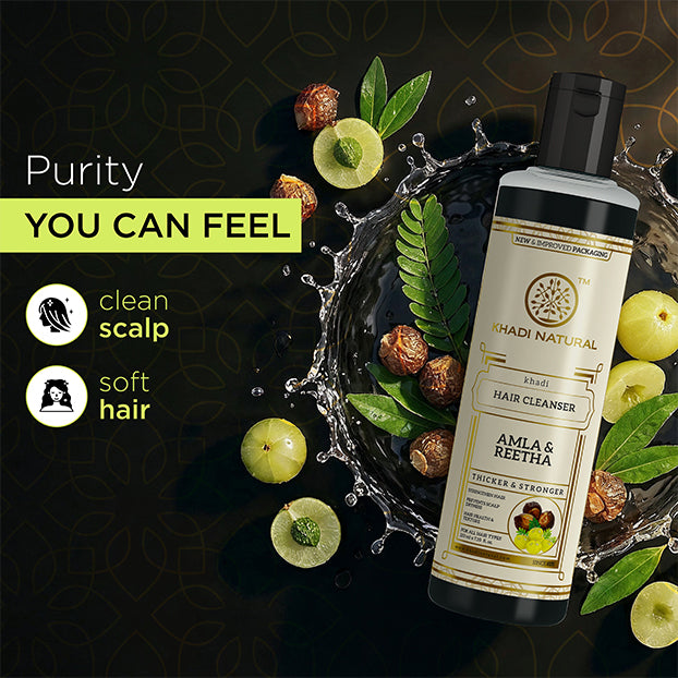 Khadi Natural Traditional Herbal Hair Care Cleanser & Oil Kit - 3 Step Set