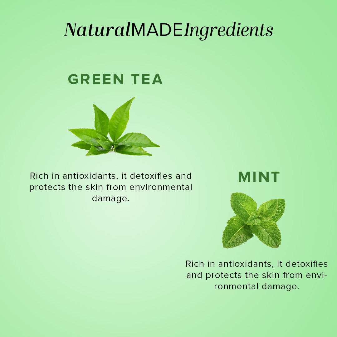 Khadi Natural Green Tea & Mint Body Wash- Sls & Paraben Free-210 ml