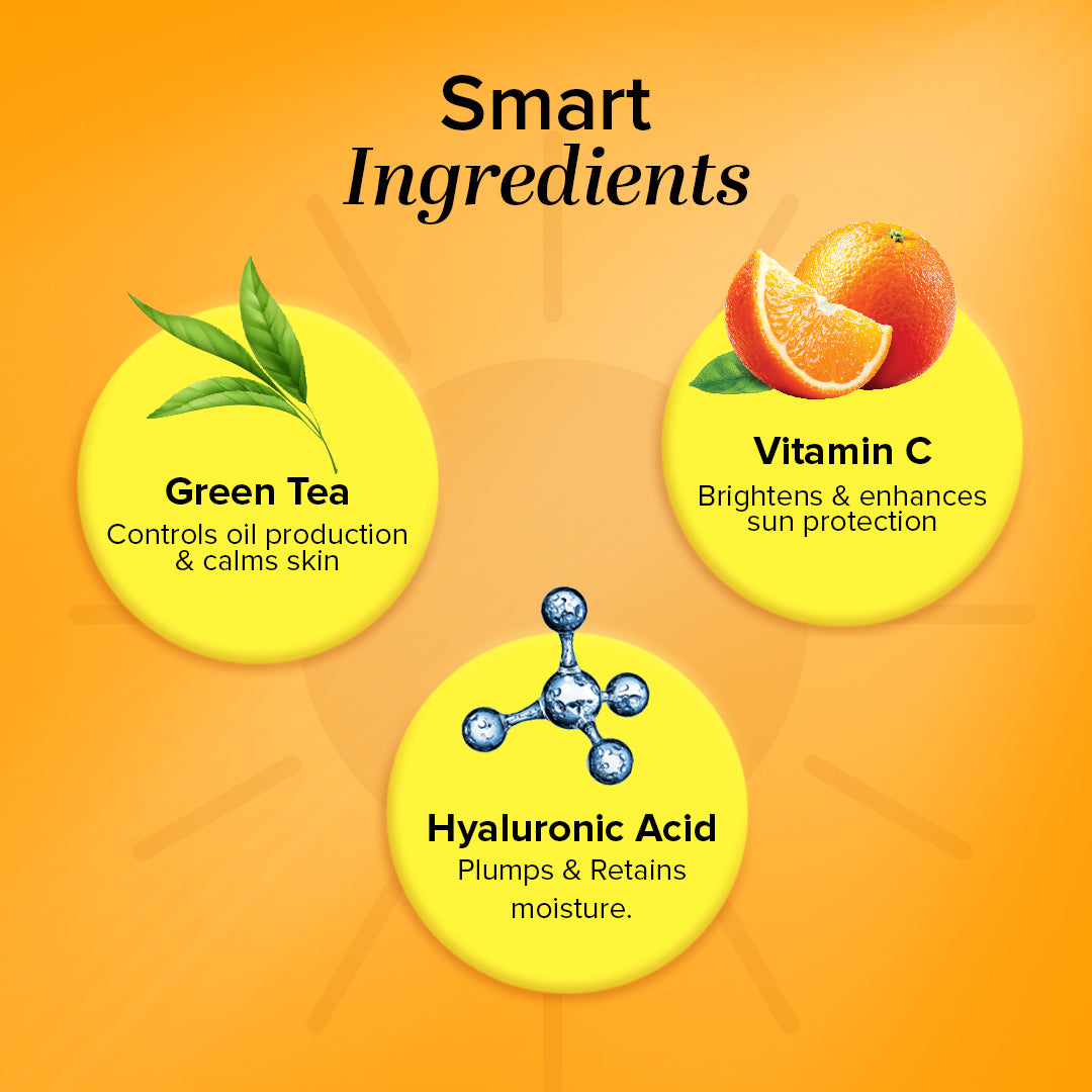 Vitamin C + Hyaluronic Acid Sunscreen Aqua Gel With Green Tea SPF -100ml