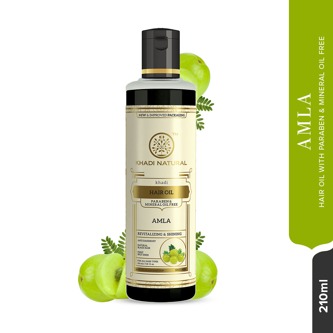 Khadi Natural Pure Amla Hair Oil (Paraben & Mineral Oil Free) - 210 ml