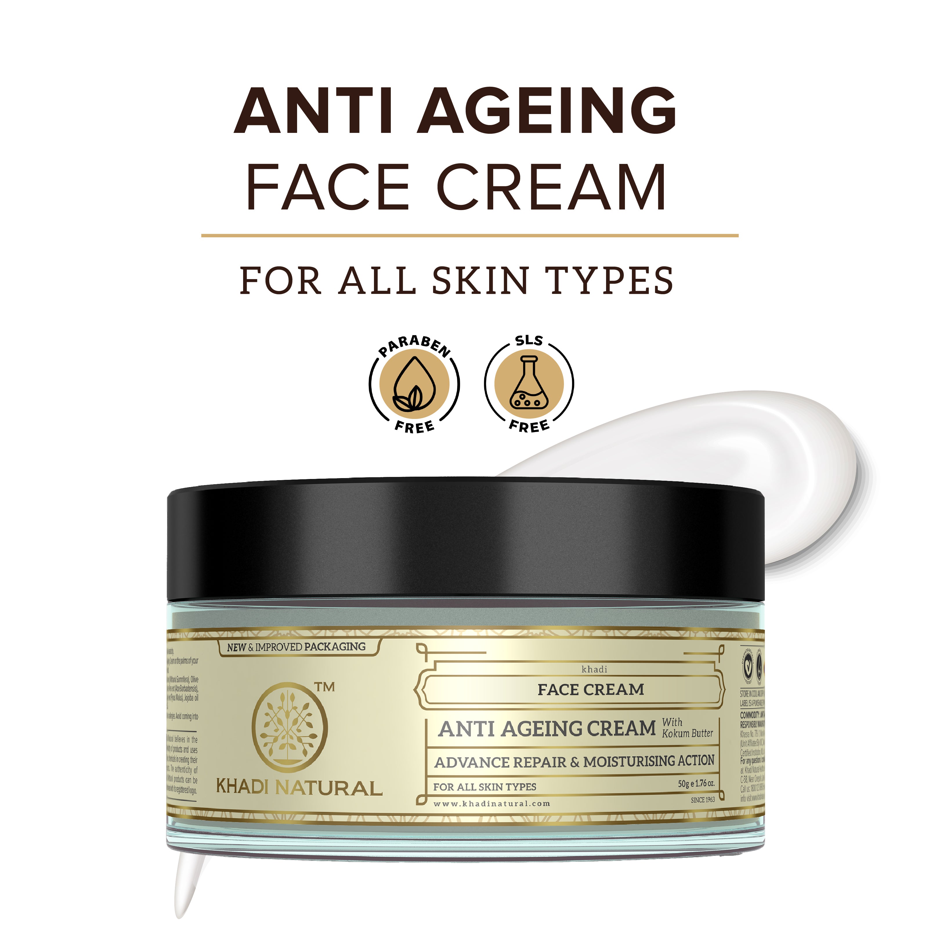 Khadi Natural Herbal Anti Ageing Cream-50 g