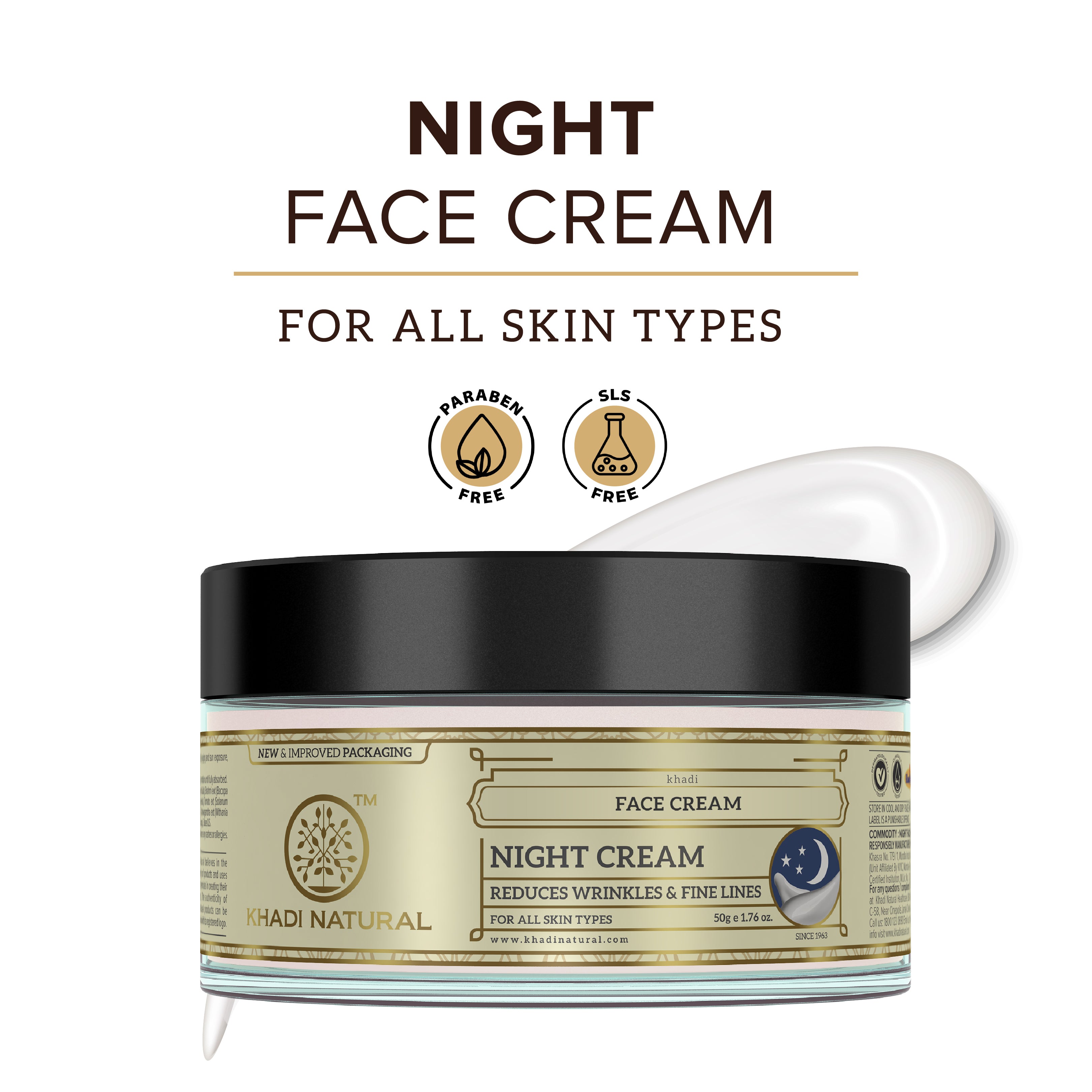 Khadi Natural Herbal Night Cream-50 g