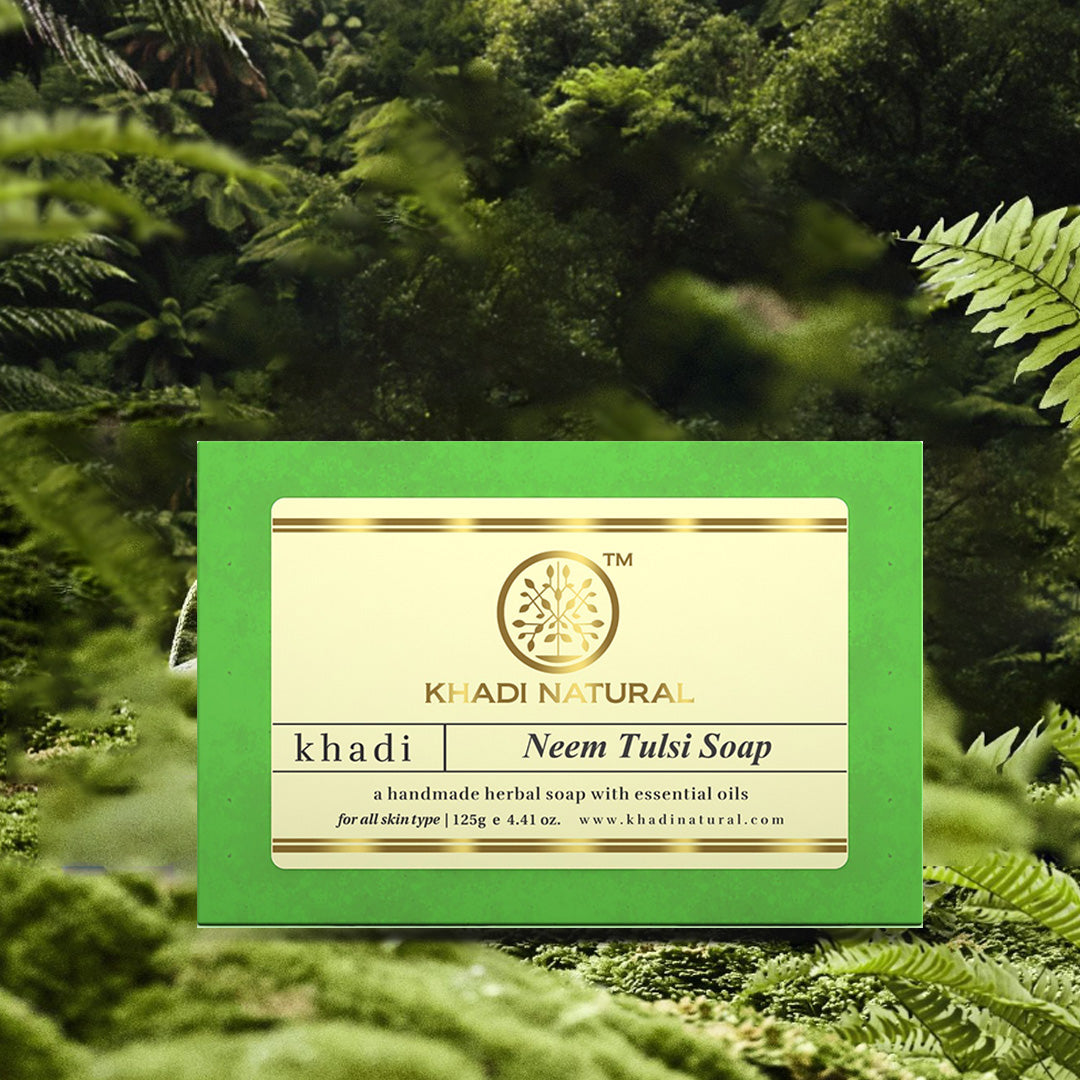 Khadi Natural Neem-Tulsi Soap 125g (Pack Of 8)