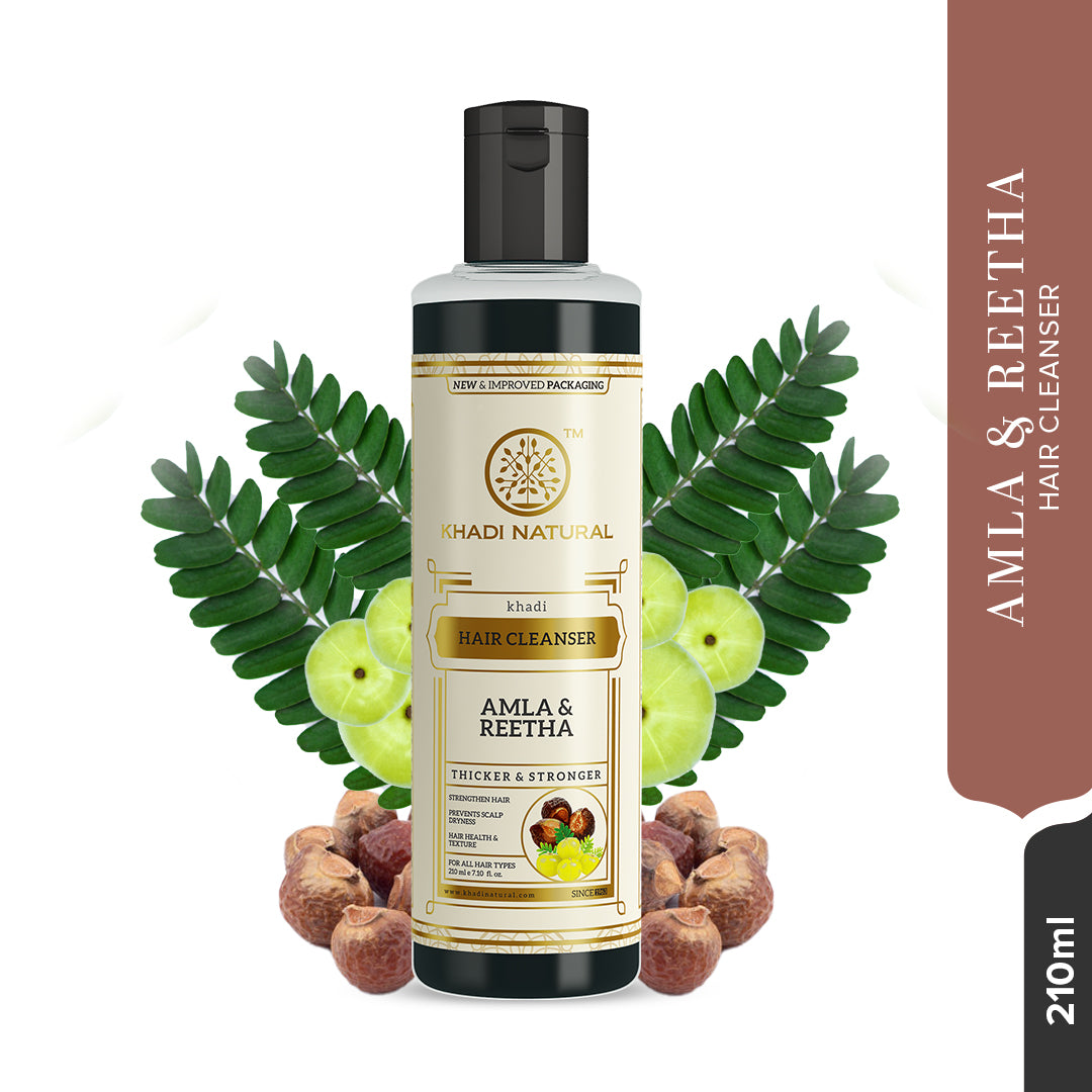 Khadi Natural Herbal Amla & Reetha Hair Cleanser 210 ml