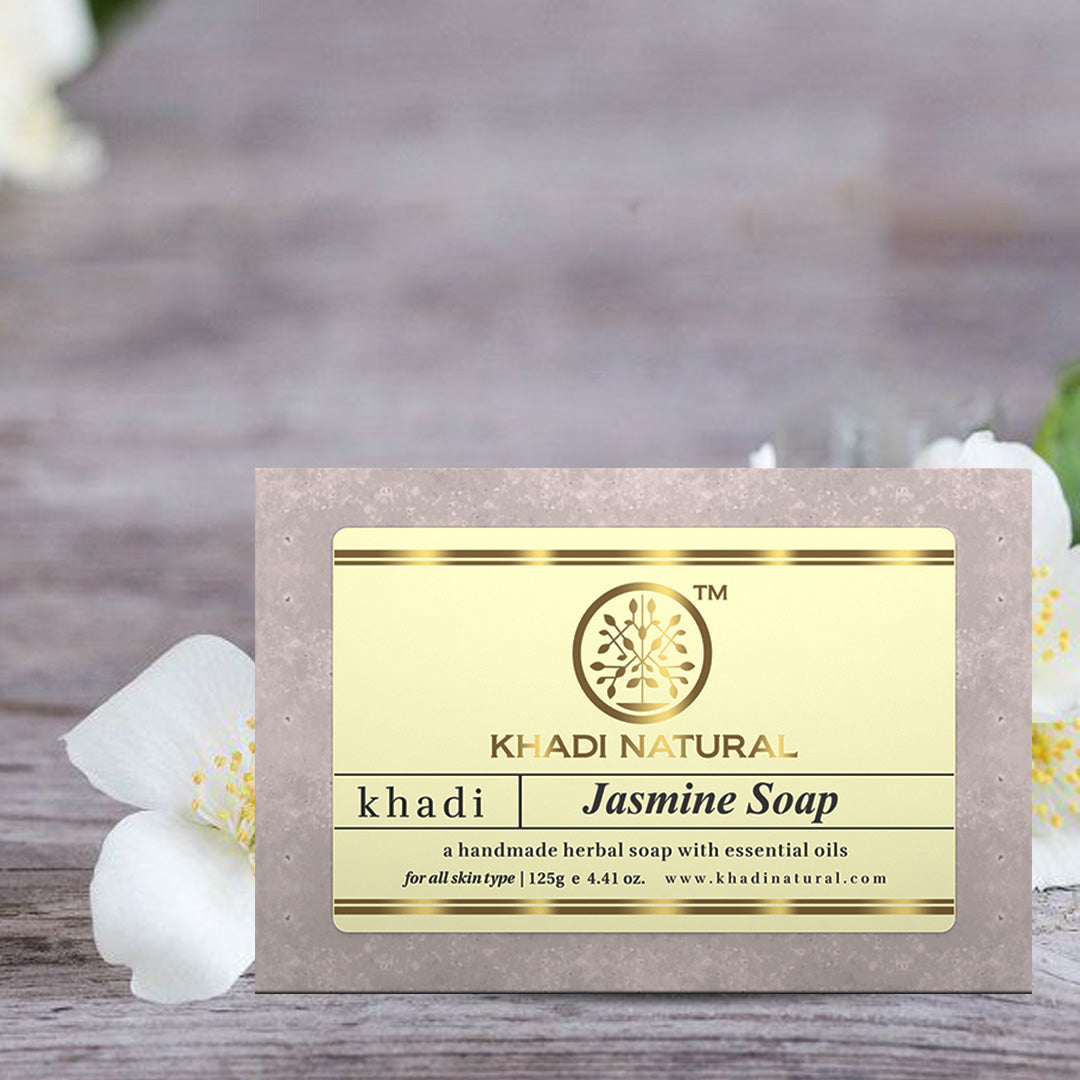 Khadi Natural Herbal Jasmine Soap 125g (Pack Of 8)