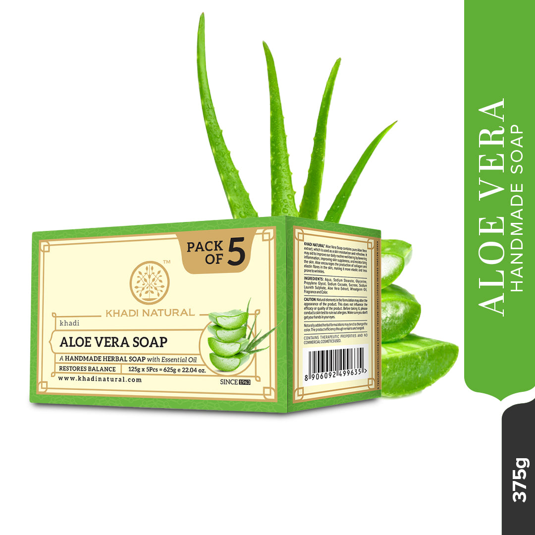 Khadi Natural Aloe Vera Soap (Pack of 5)