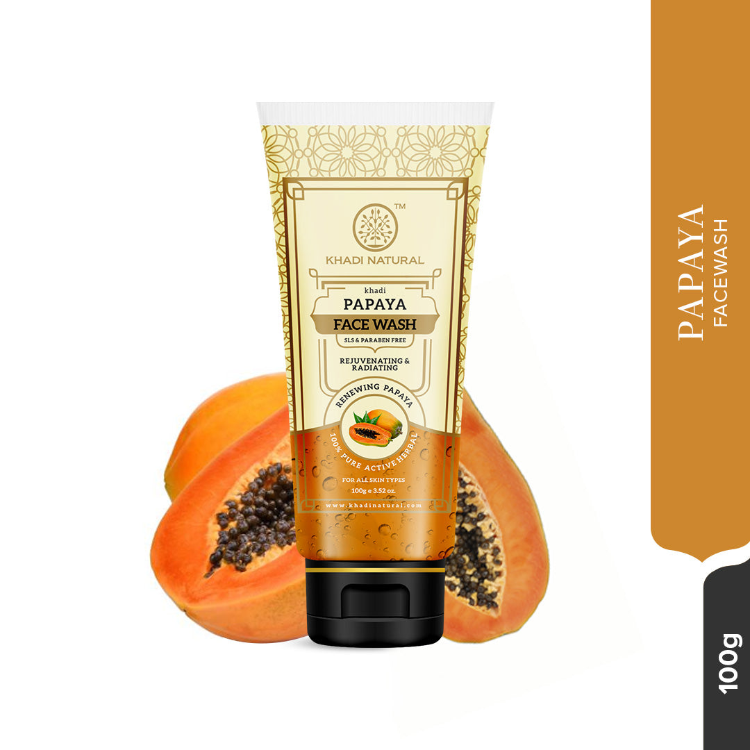 Khadi Natural Papaya Face Wash Sls & Paraben Free-100 g - Deals