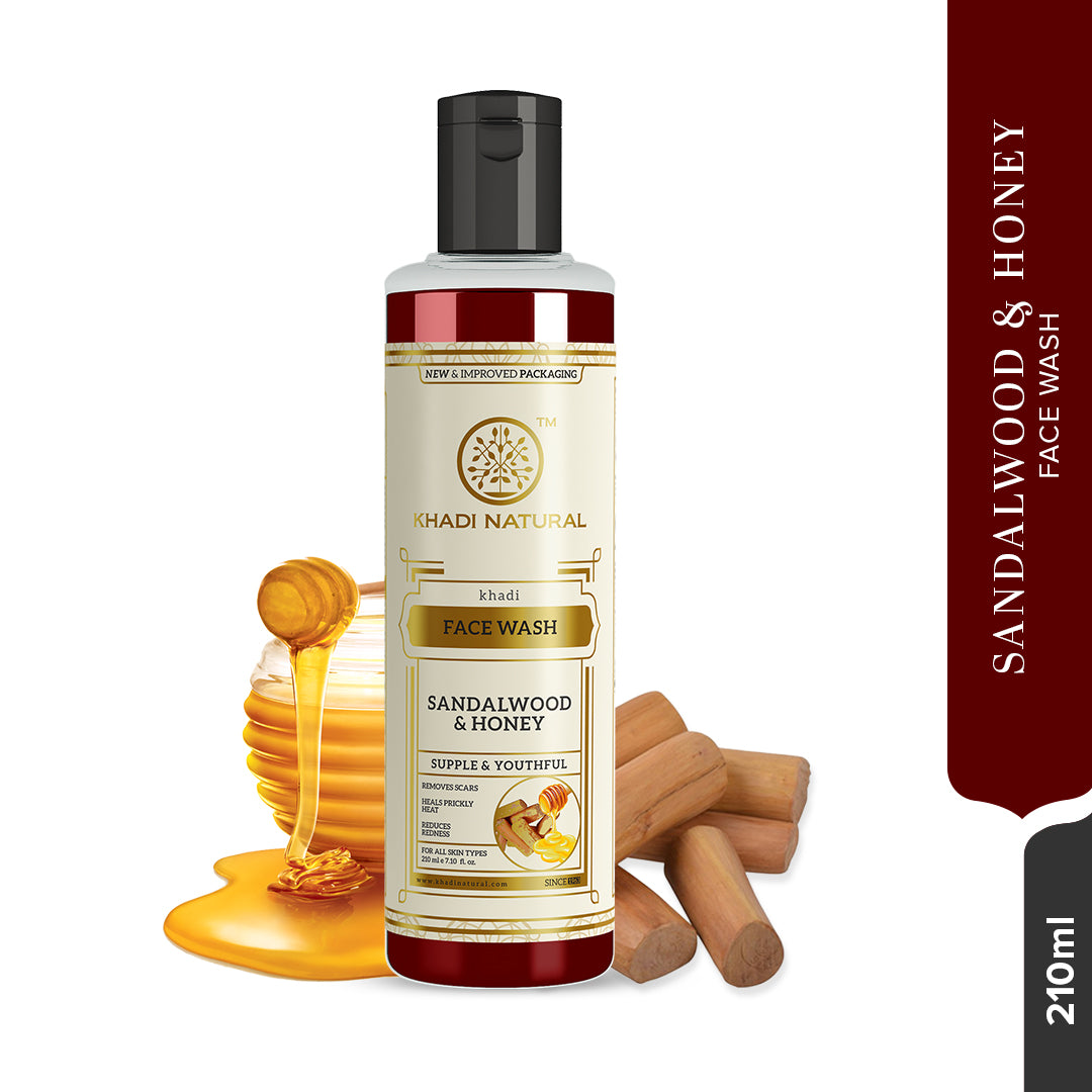Khadi Natural Sandalwood & Honey Face Wash-210 ml