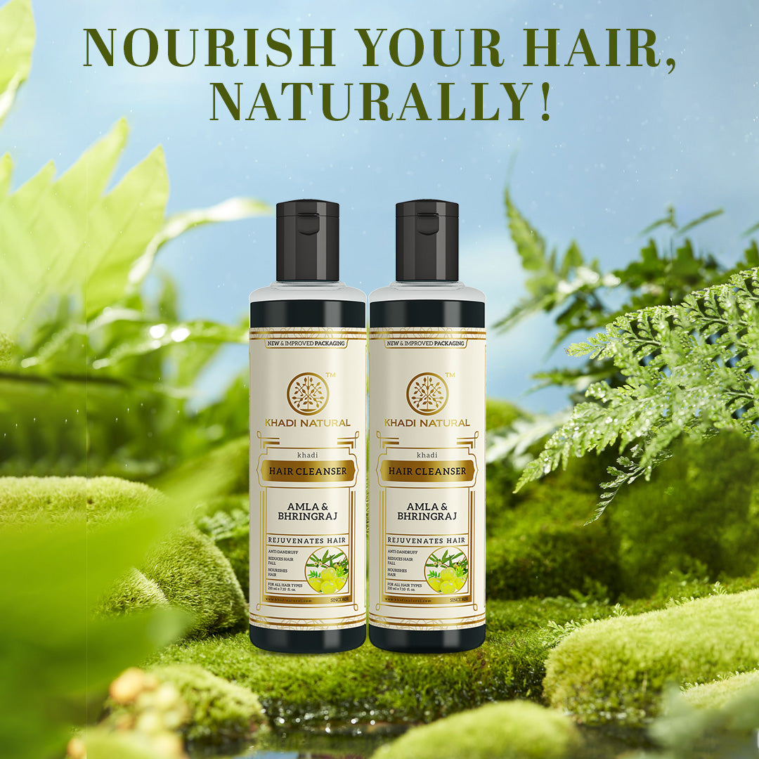 Khadi Natural Amla & Bhringraj Hair Cleanser - (Pack of 2)