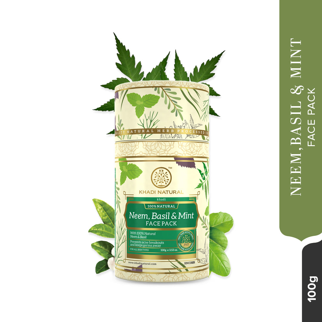 Khadi Natural Neem, Basil & Mint Face Pack 100 g