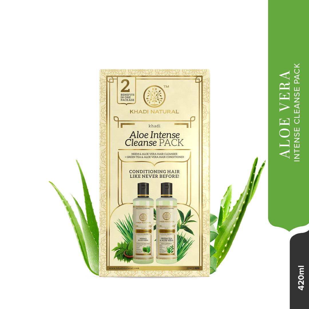 Khadi Natural Aloe Intense Cleanse Pack - 420 ml
