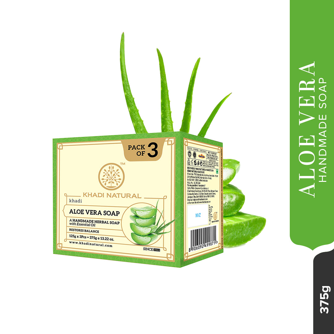 Khadi Natural Aloevera Soap 125 g (Pack Of 3)