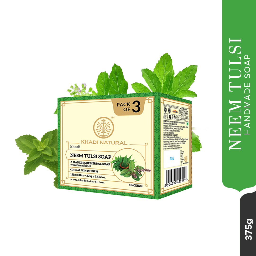 Khadi Natural Herbal Neem Tulsi Soap (Pack Of 3)