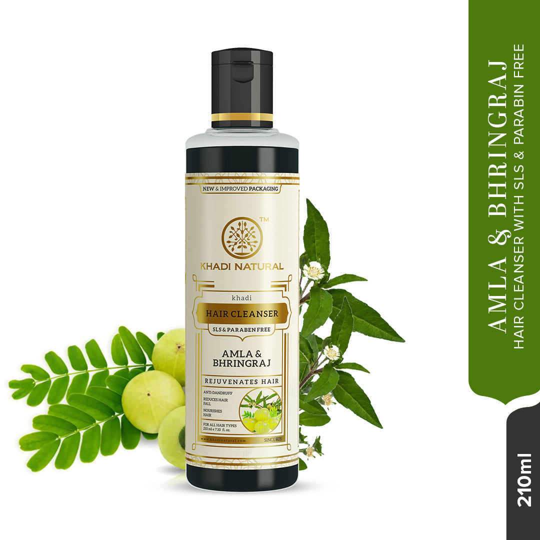 Khadi Natural Herbal Amla & Bhringraj Hair Cleanser- Sls & Paraben Free