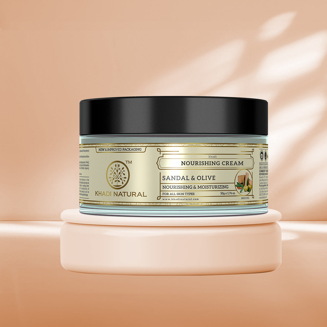 Khadi Natural Sandal & Olive Face Nourishing Cream With Sheabutter - 50 g