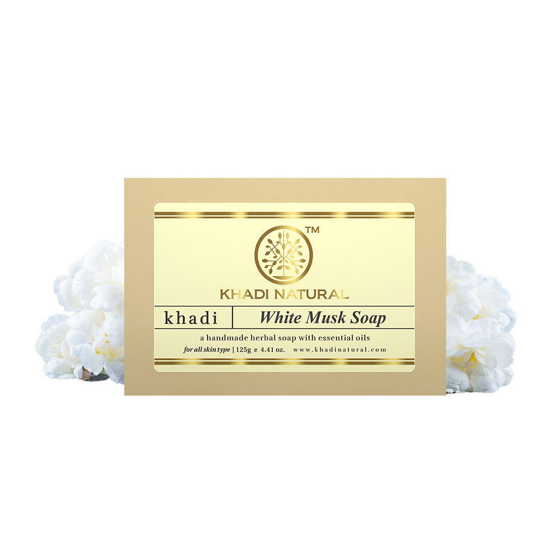 Khadi Natural Herbal White Musk Soap - 125 GM