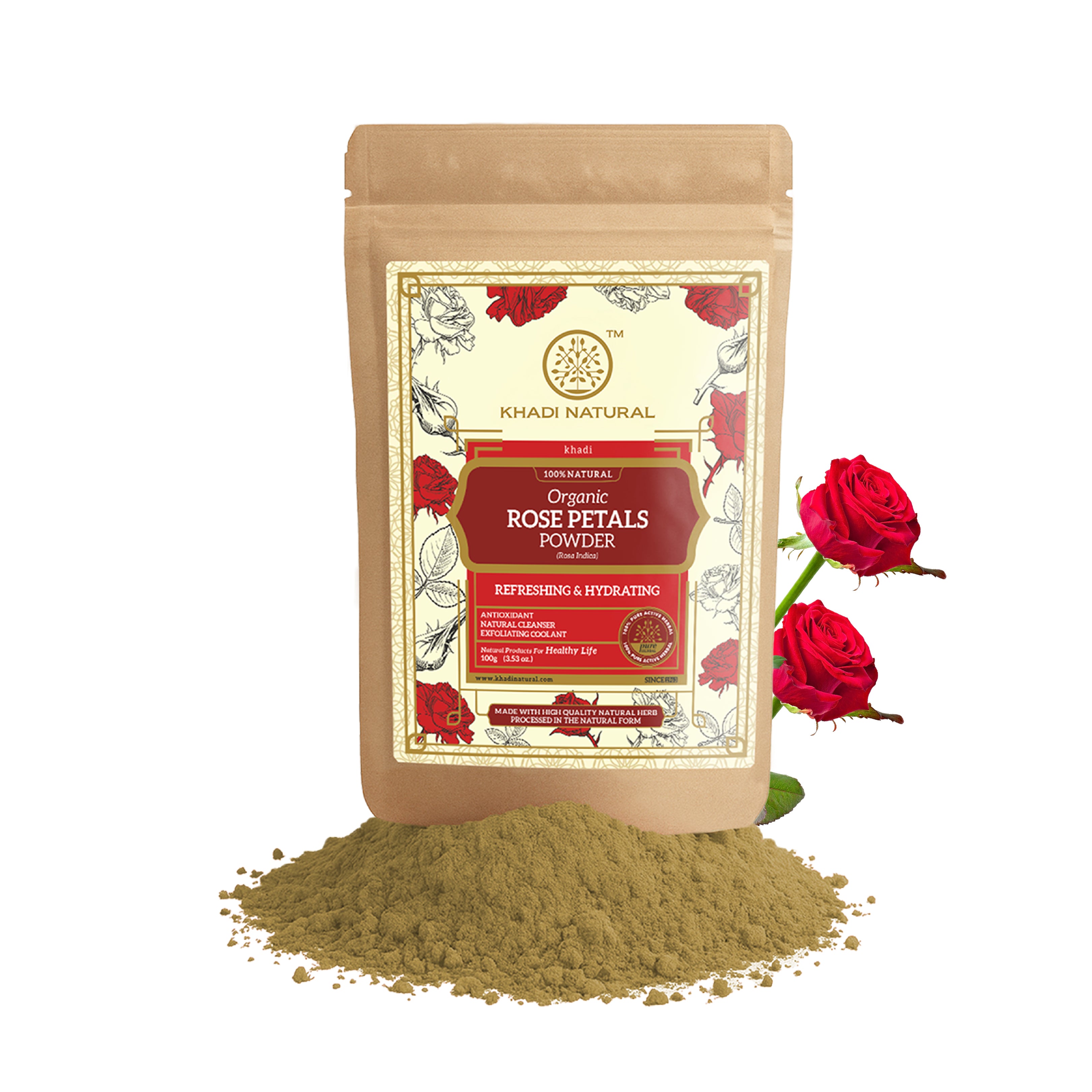 Organic Rose Petals Powder - 100% Natural-100 g