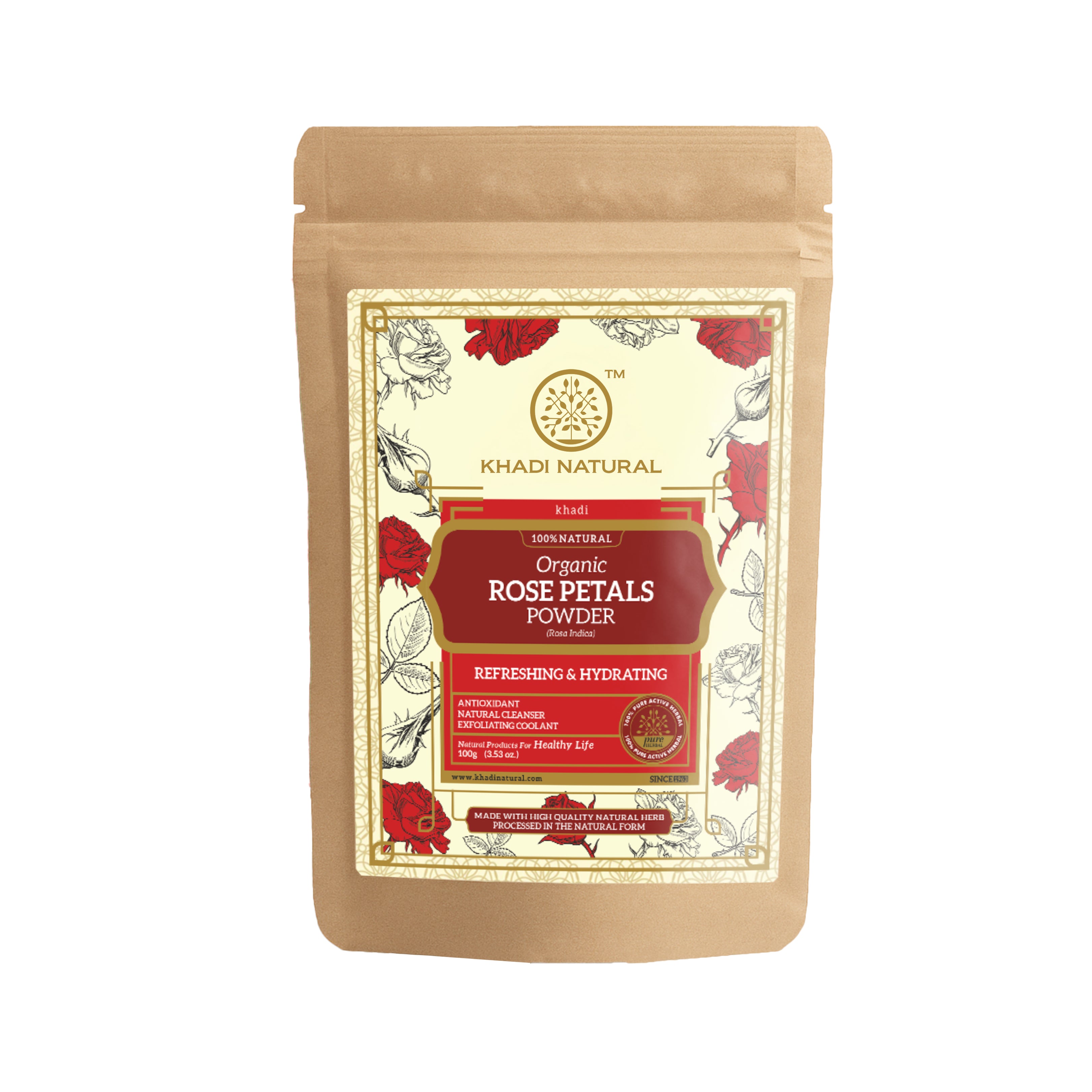 Organic Rose Petals Powder - 100% Natural-100 g