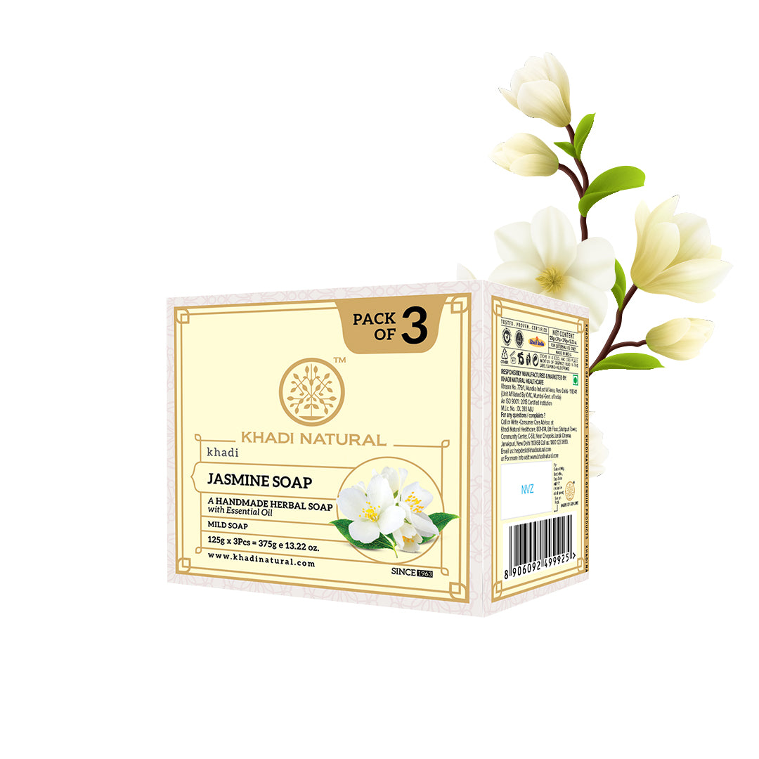 Khadi Natural Herbal Jasmine Soap (Pack Of 3)