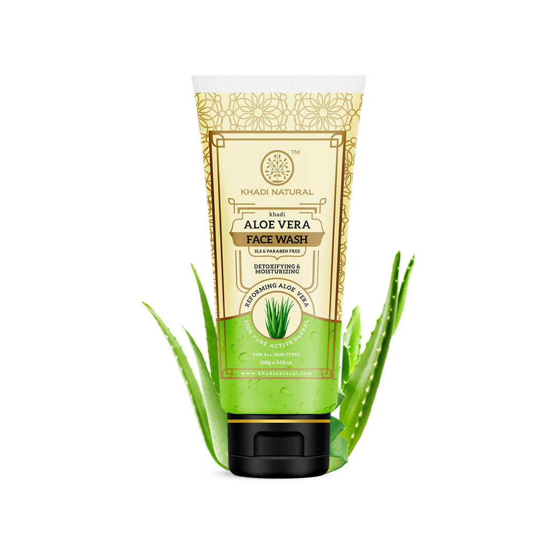 Khadi Natural Aloe Vera Face Wash Sls & Paraben Free -100 g