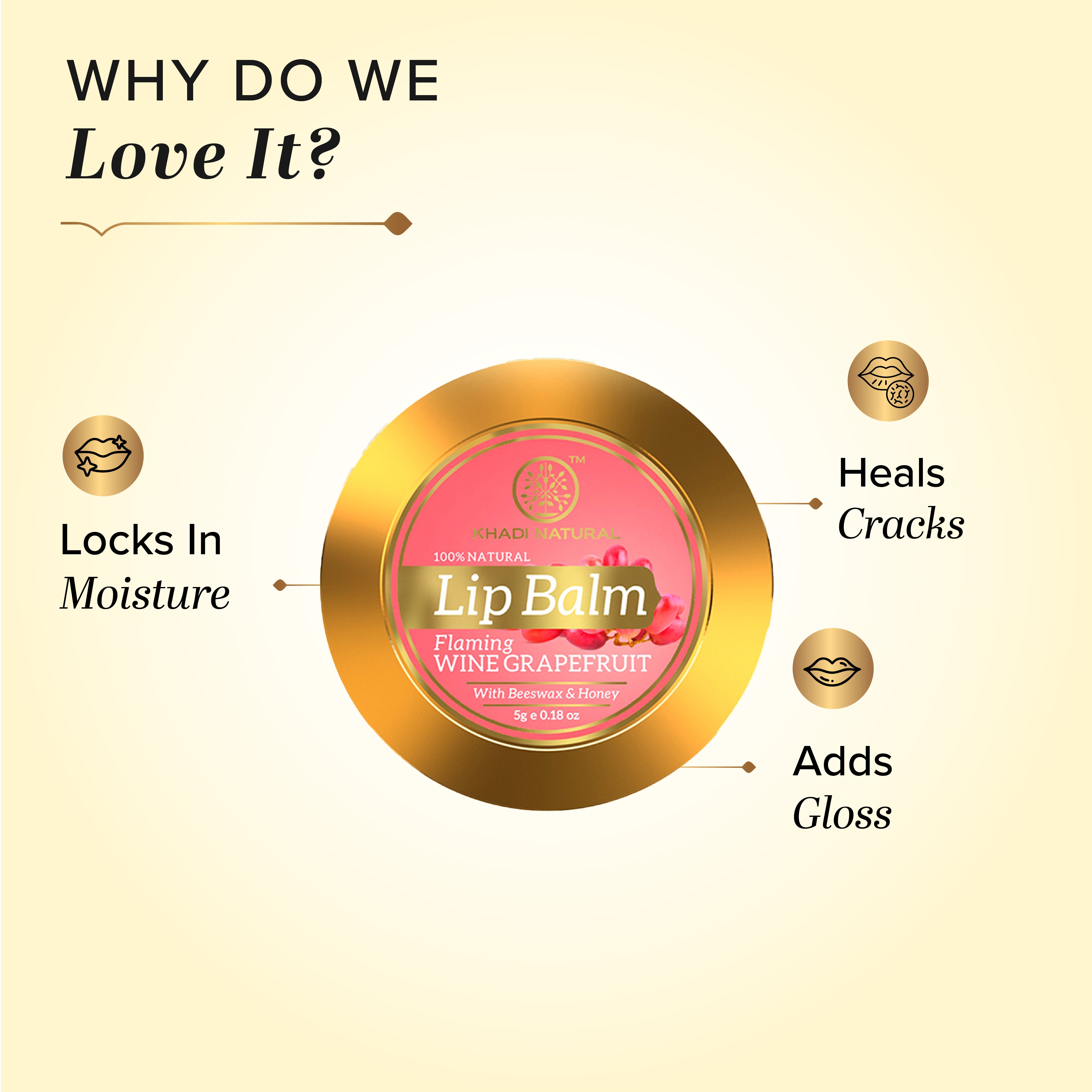 Khadi Natural Lychee, Watermelon & Wine Grapefruit Lip Balm Combo