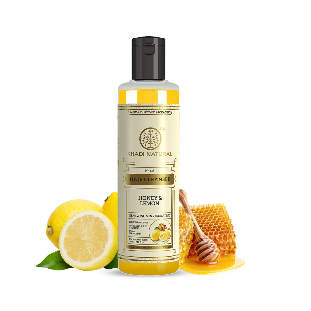 Khadi Natural Herbal Hair Cleanser With Honey & Lemon 210 ml