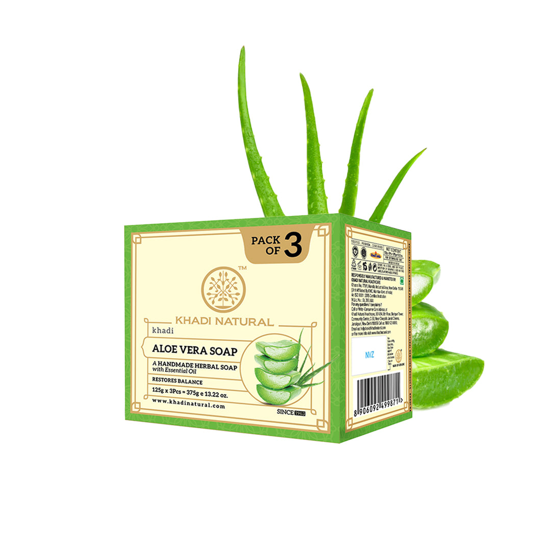 Khadi Natural Aloevera Soap 125 g (Pack Of 3)