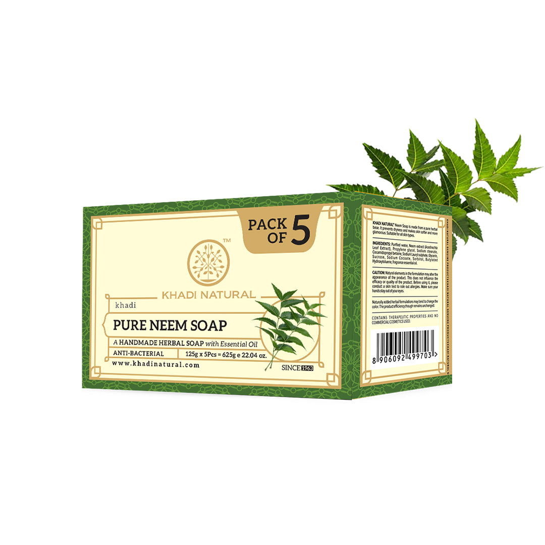 Khadi Natural Herbal Pure Neem Soap Pack of 5