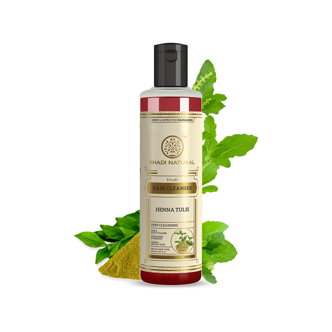 Khadi Natural Henna Tulsi Hair Cleanser 210 ml