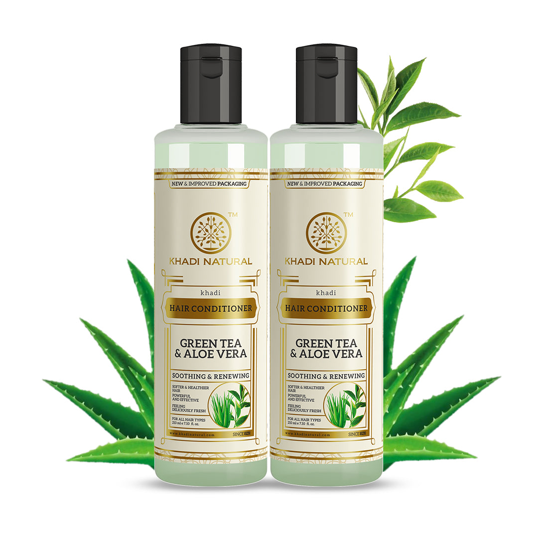 Khadi Natural Green tea and AloeVera conditioner - pack of 2