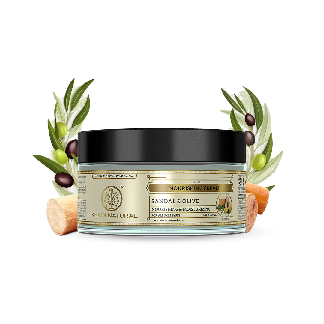 Khadi Natural Sandal & Olive Face Nourishing Cream With Sheabutter - 50 g
