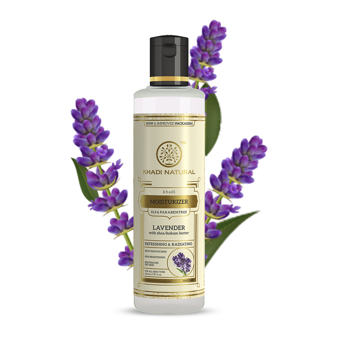 Khadi Natural Lavender Moisturizer- With Sheabutter- Paraben Free-210 ml