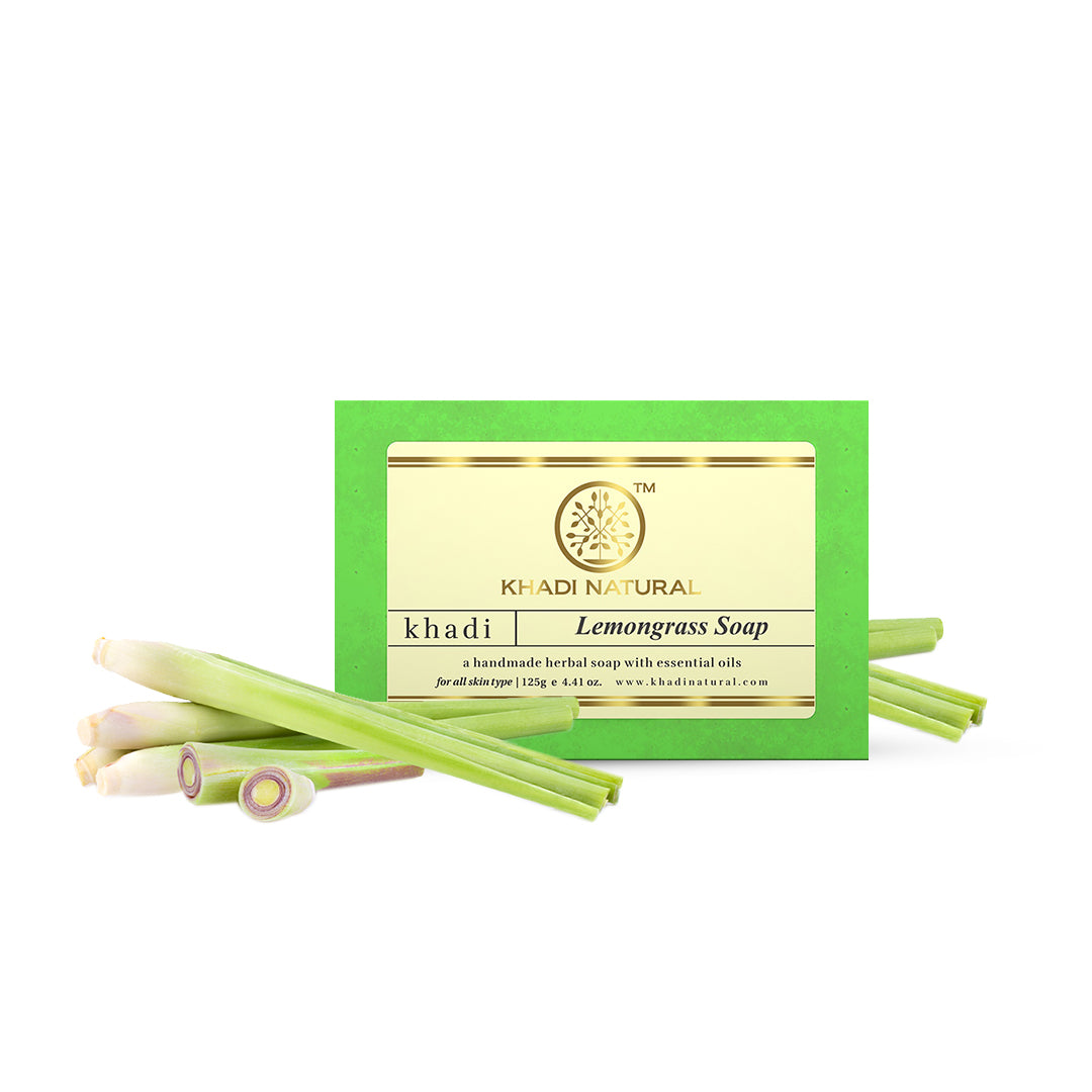 KHADI NATURAL Lemongrass Soap - 125 gm