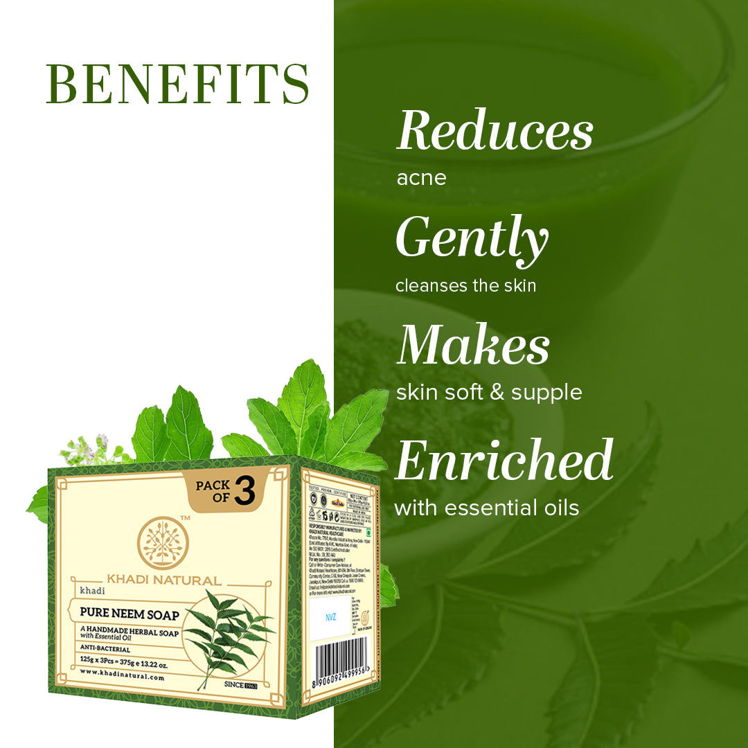 Khadi Natural Benefits of Herbal Pure Neem Soap
