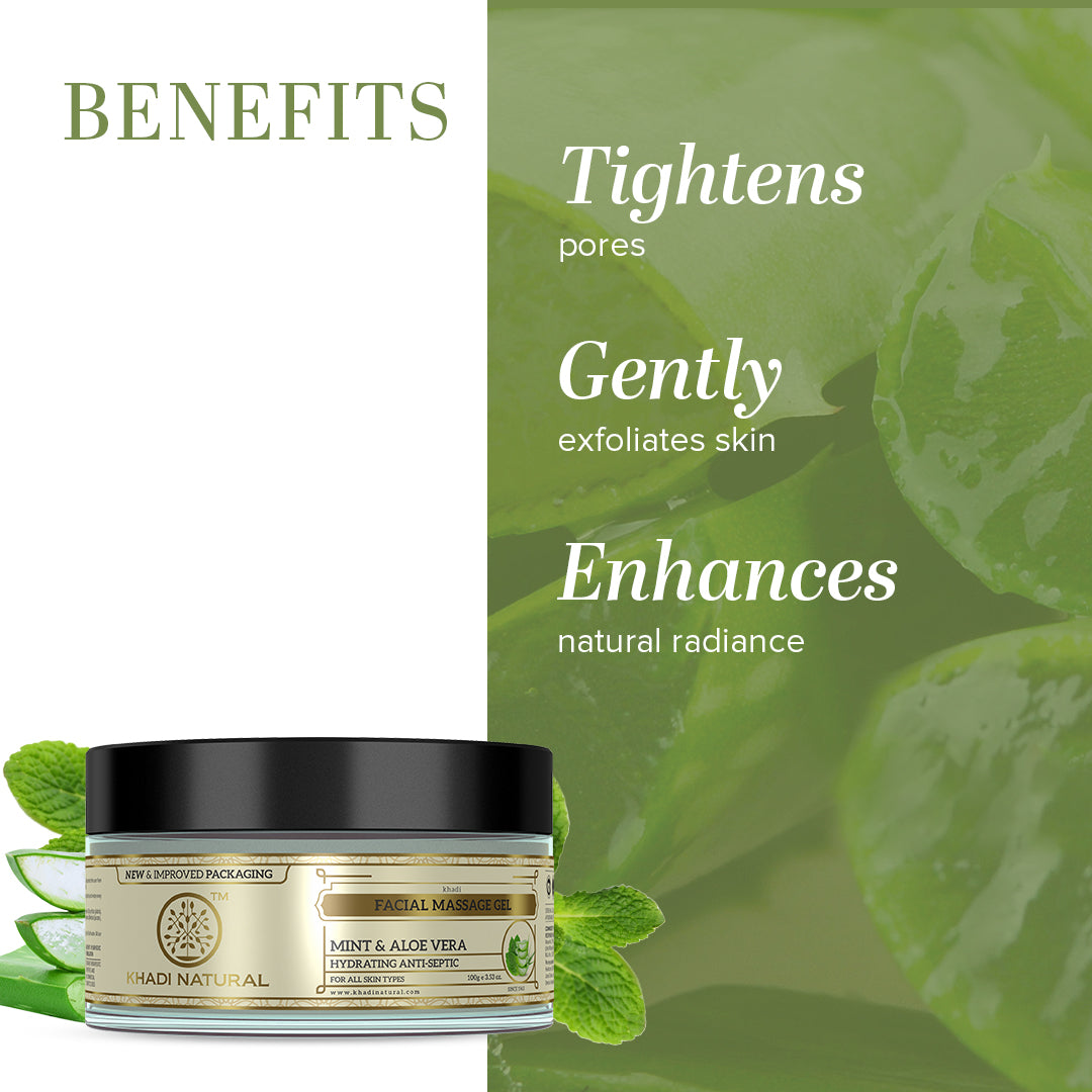 Khadi Natural Mint & Aloevera Face Massage Gel-100 g